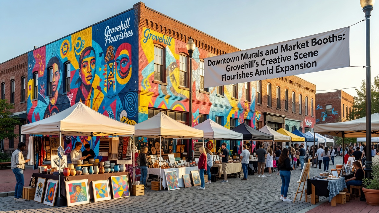 Downtown Murals and Market Booths: Grovehill's Creative Scene Flourishes Amid Expansion